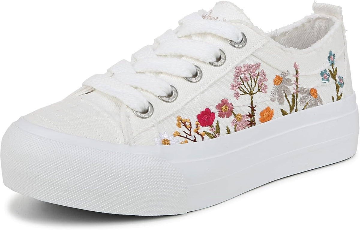 White Embroidered