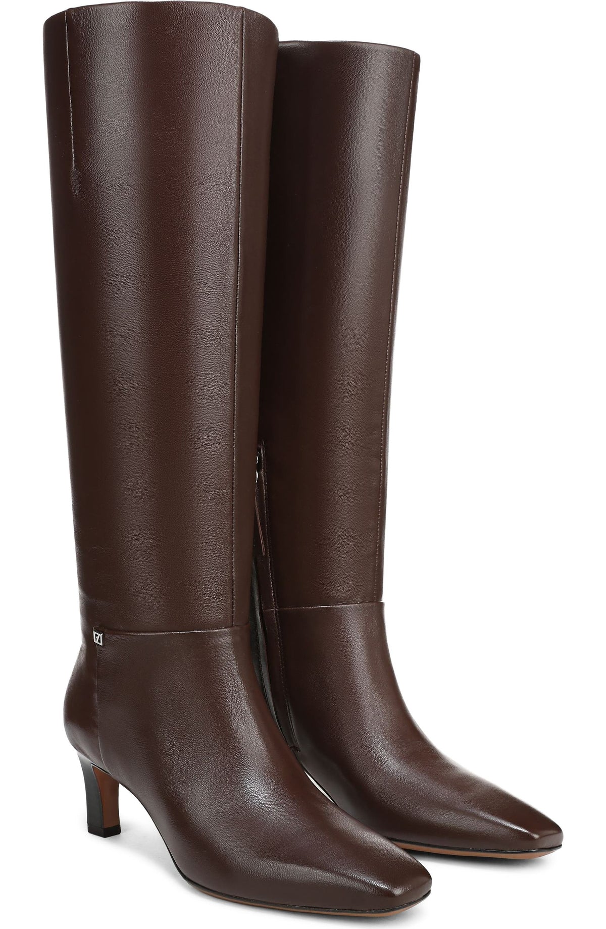 Dark Brown Leather Wide Calf