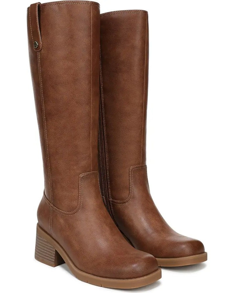 Dark Honey Brown Wide Calf