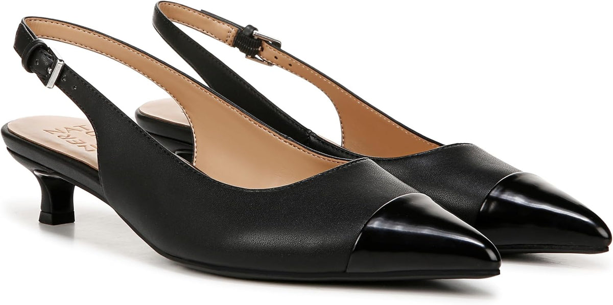 Black Leather Toe Cap