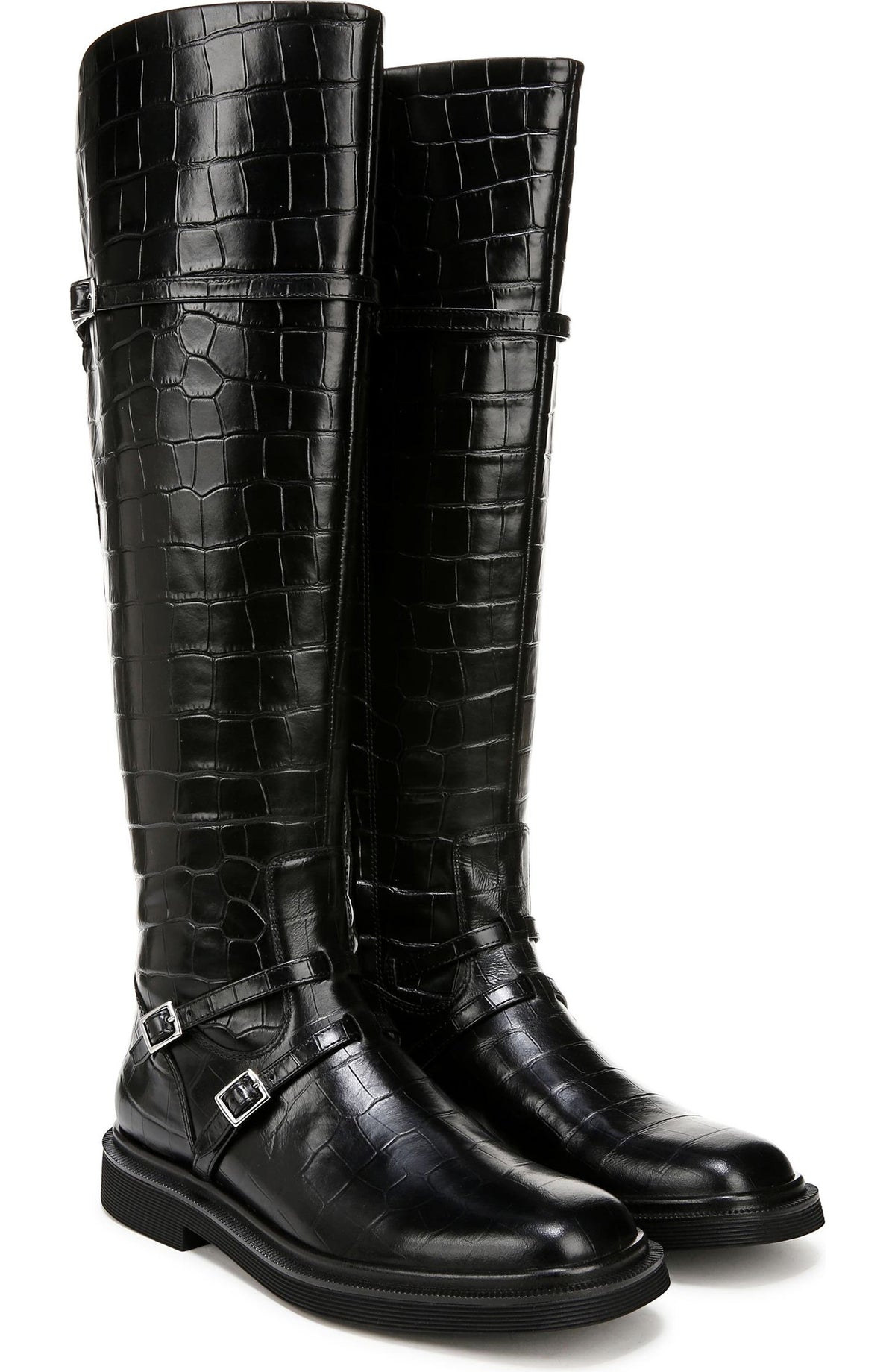 Black Croc Leather