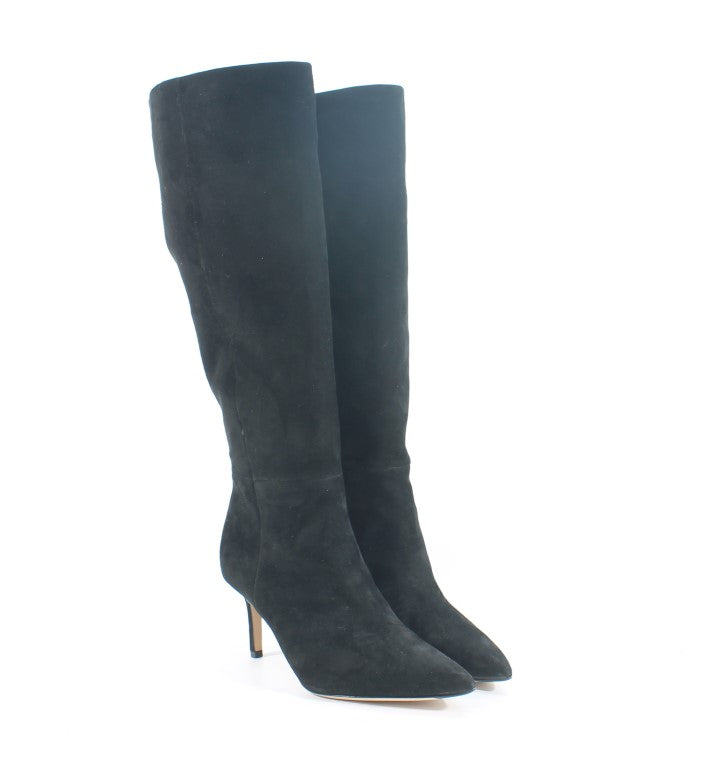 Black Suede Wide Calf