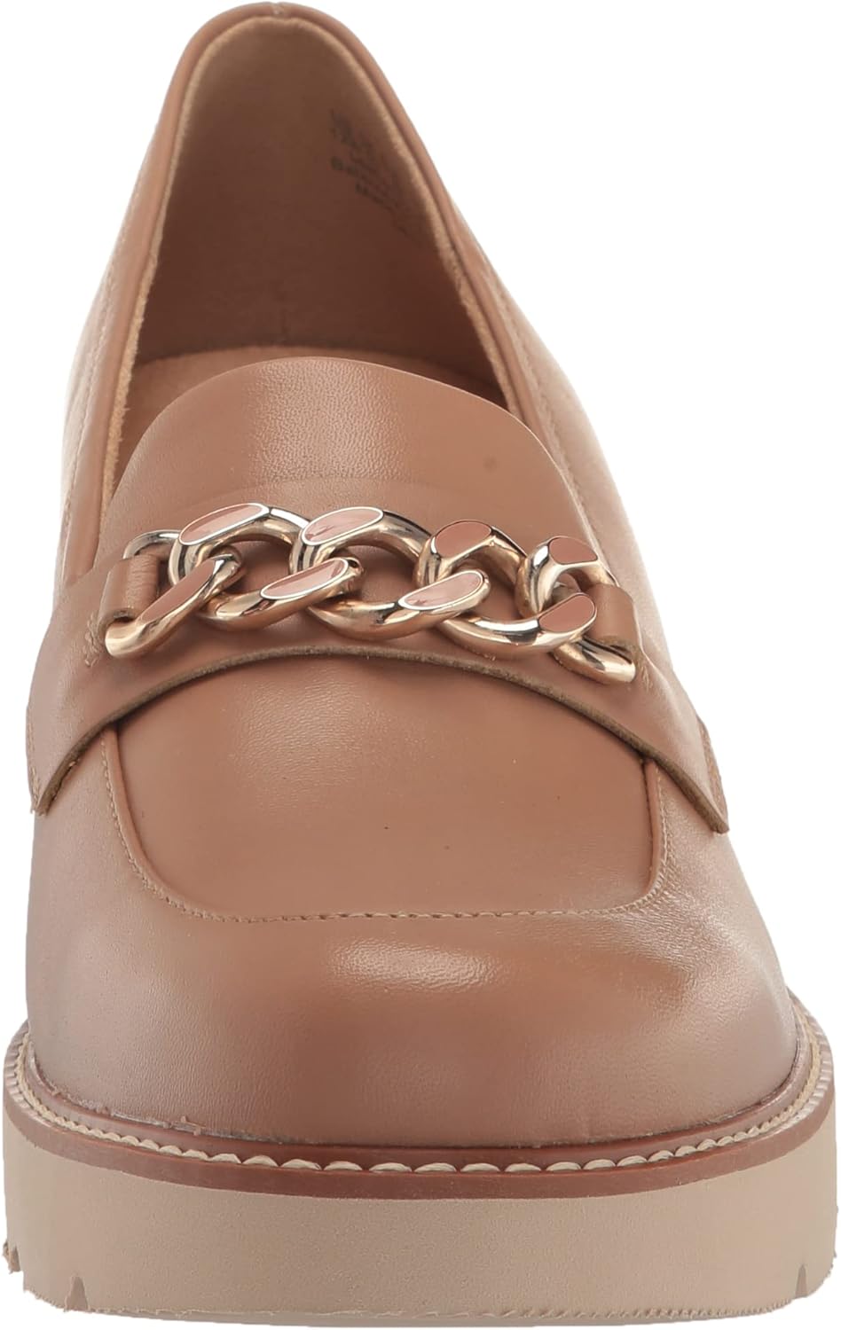 Naturalizer Womens Desi Chain Detail Platform Lug Sole Heeled Loafer