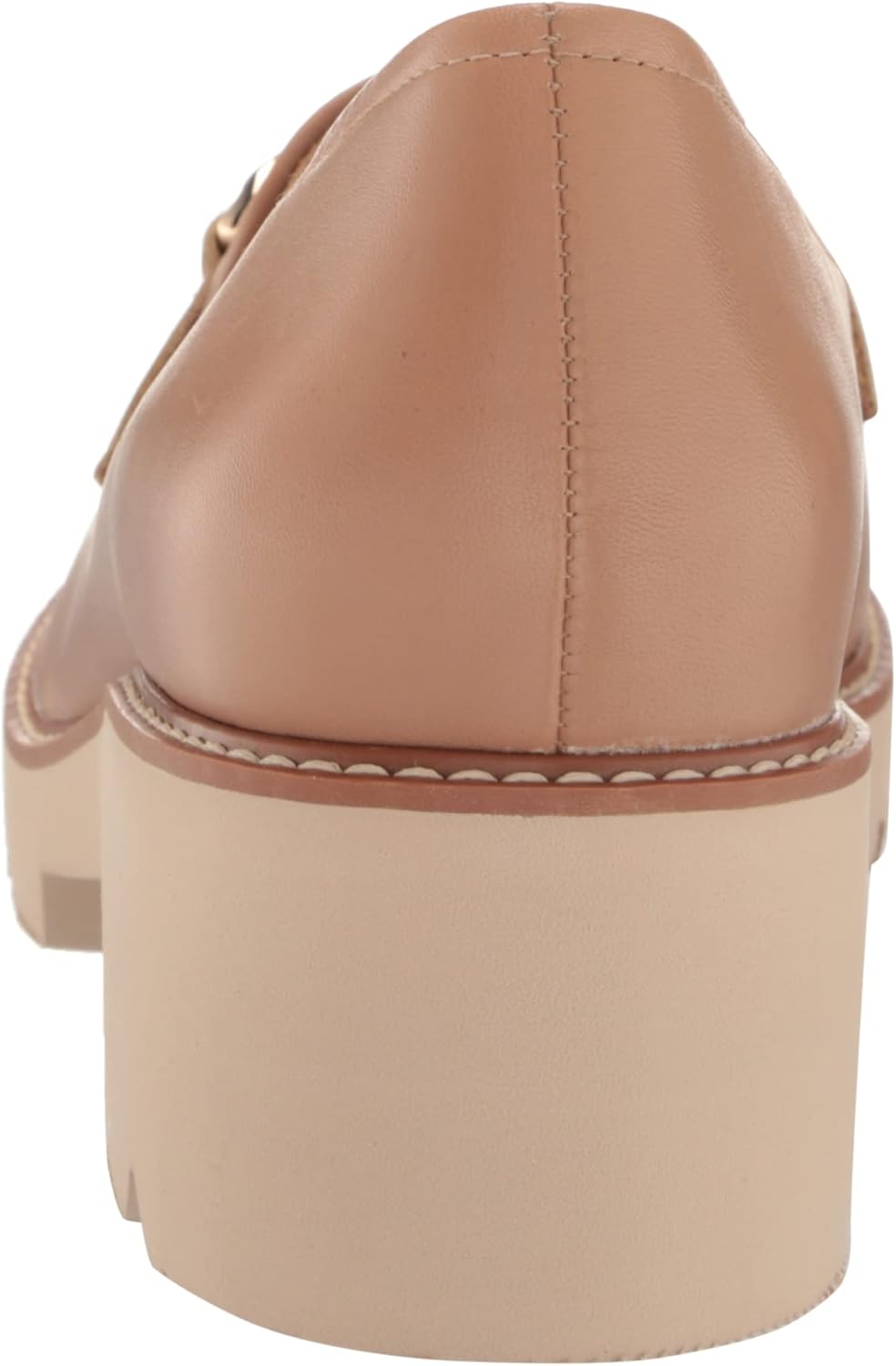 Naturalizer Womens Desi Chain Detail Platform Lug Sole Heeled Loafer