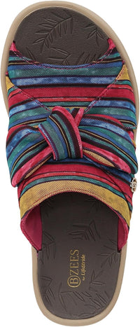 BZees Women's Smile Slide Sandal