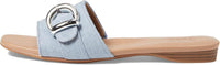 Naturalizer Womens Santiago Fashion Slip On Slide Flat Sandal with Buckle