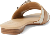 Naturalizer Womens Santiago Fashion Slip On Slide Flat Sandal with Buckle