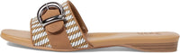 Naturalizer Womens Santiago Fashion Slip On Slide Flat Sandal with Buckle