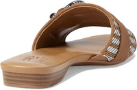 Naturalizer Womens Santiago Fashion Slip On Slide Flat Sandal with Buckle