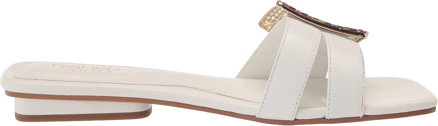 Franco Sarto Womens Nalani Jeweled Slide Sandal