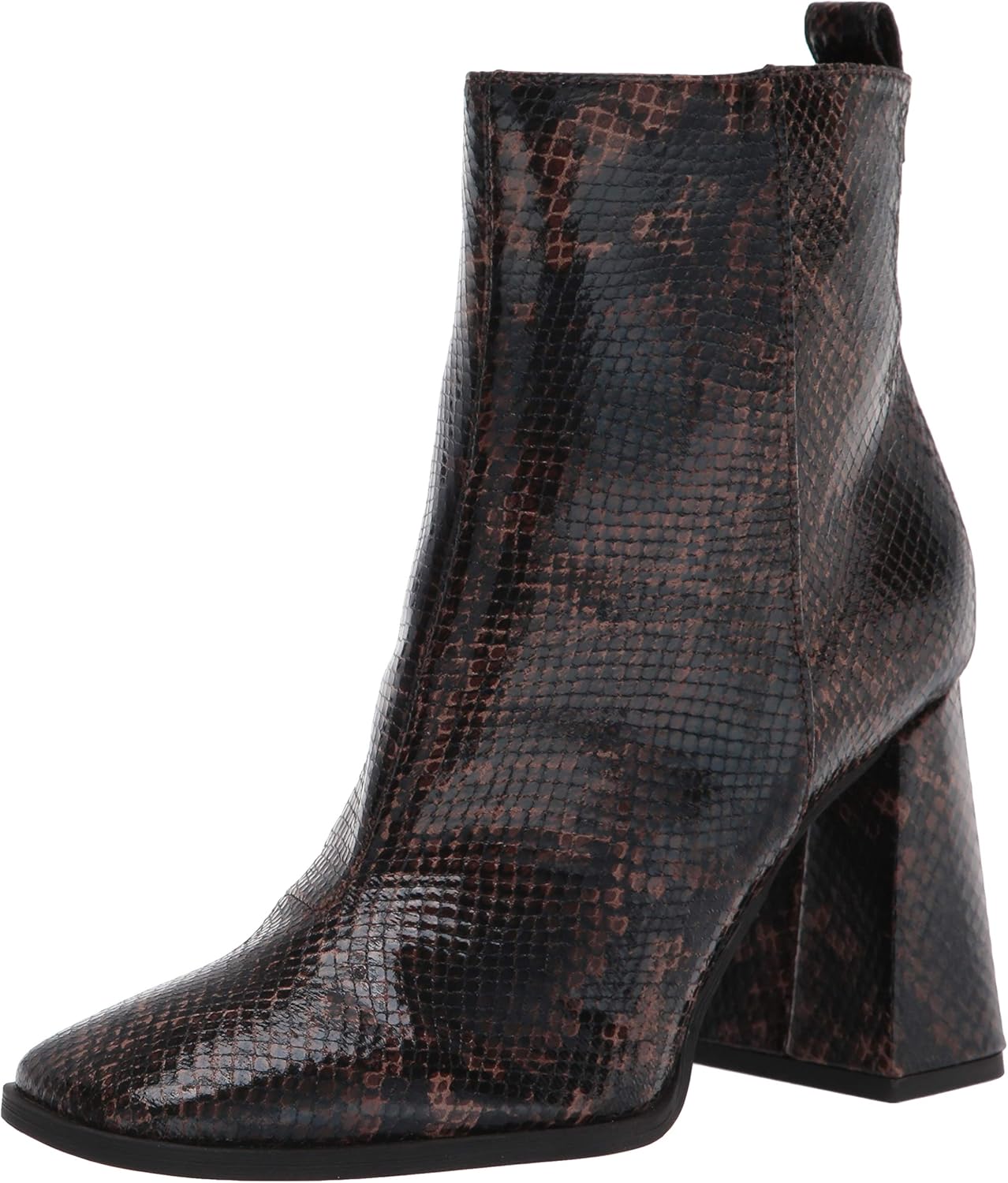 Coffee Snakeskin-Embossed