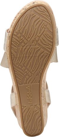 LifeStride Womens Delta 2 Strappy Wedge Sandal