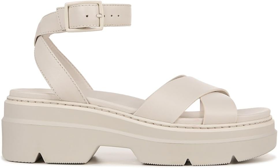 Naturalizer Womens Darry Leather Ankle Strap Platform Sandals