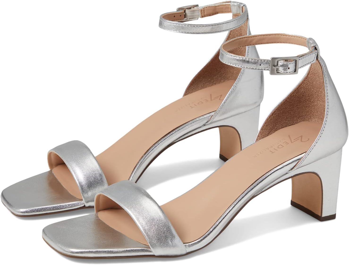 Metallic Silver Leather