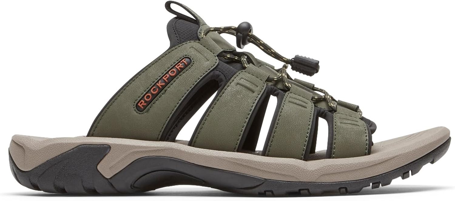 Rockport Mens Byron Bungee Slide Sandals
