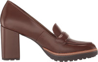 Naturalizer Womens Dabney Slip On Lug Sole Heeled Loafers