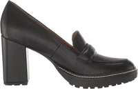 Naturalizer Womens Dabney Slip On Lug Sole Heeled Loafers