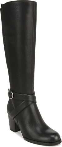 Black Smooth Wide Calf