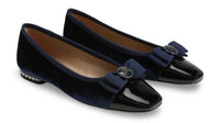 Navy Velvet/Black Patent