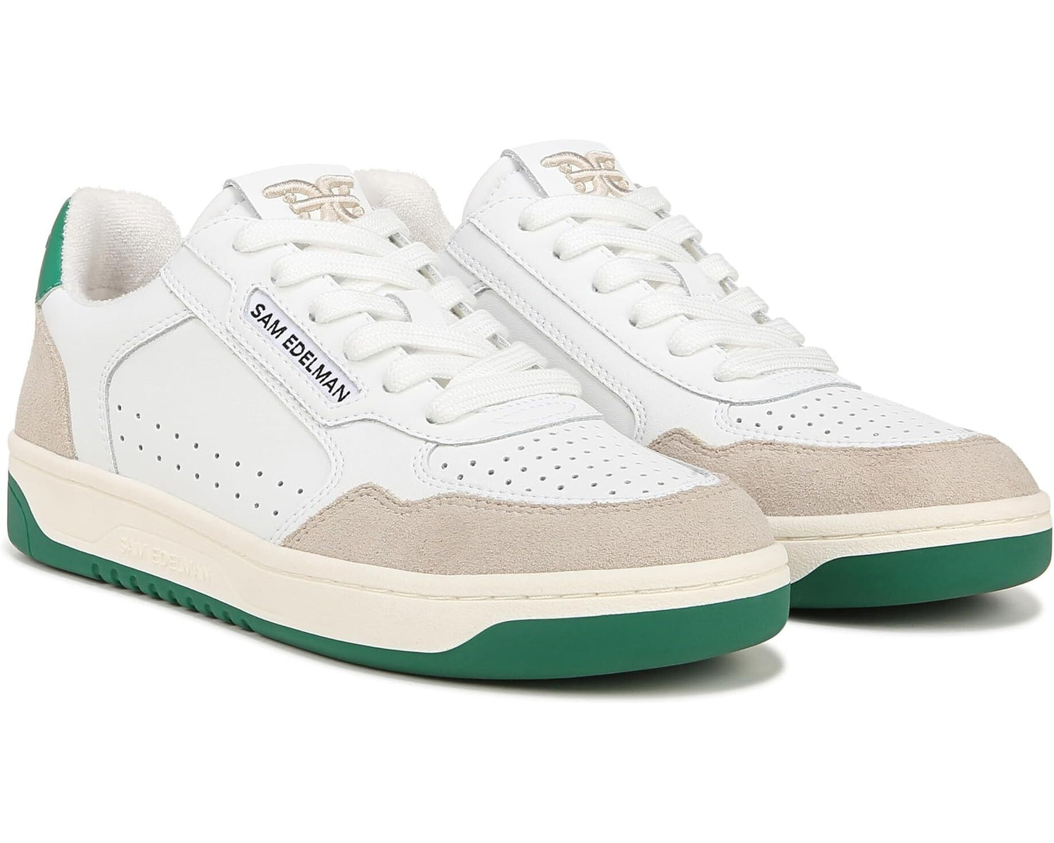 White/Botanical Green
