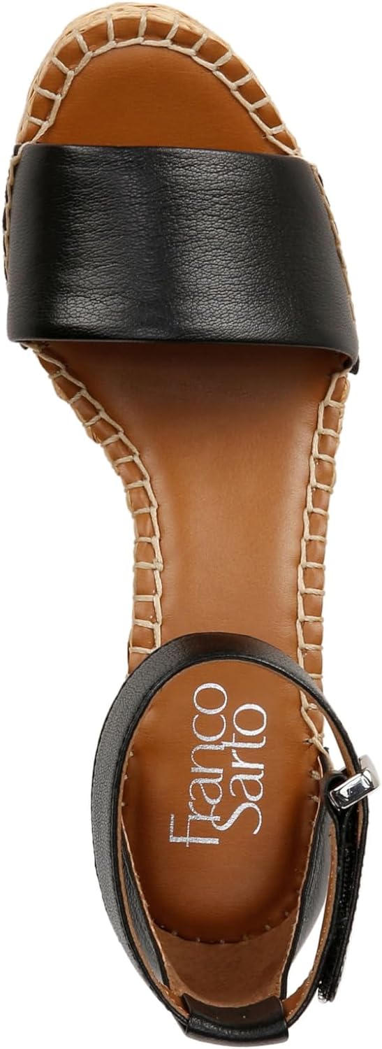Franco Sarto Womens Clemens Raffia Espadrille Wedge Sandals