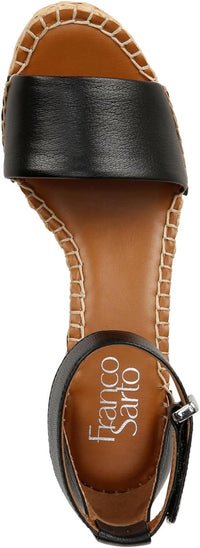 Franco Sarto Womens Clemens Raffia Espadrille Wedge Sandals