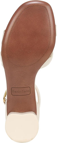 Franco Sarto Women's Nora Ankle Strap Low Block Heel Sandal