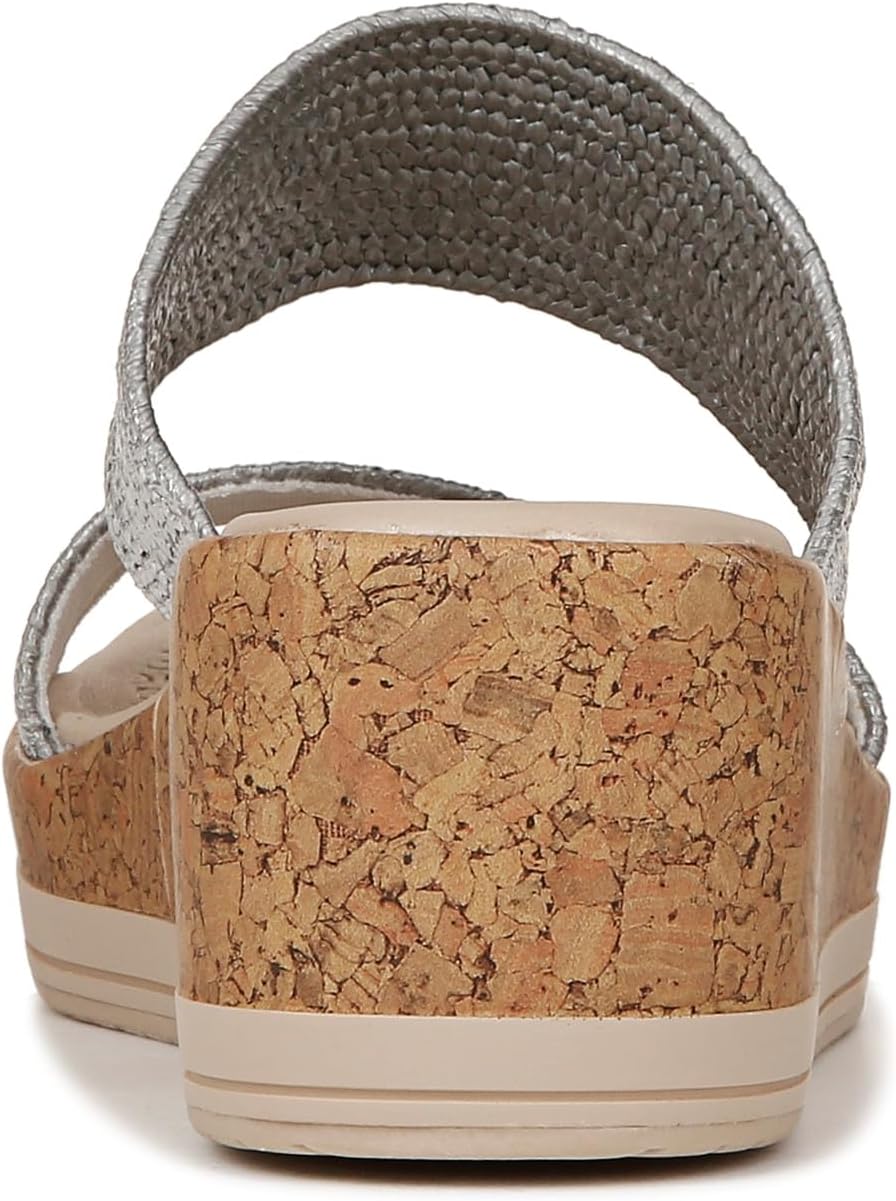 BZees Women's Resort Cork Wedge Strappy Sandal