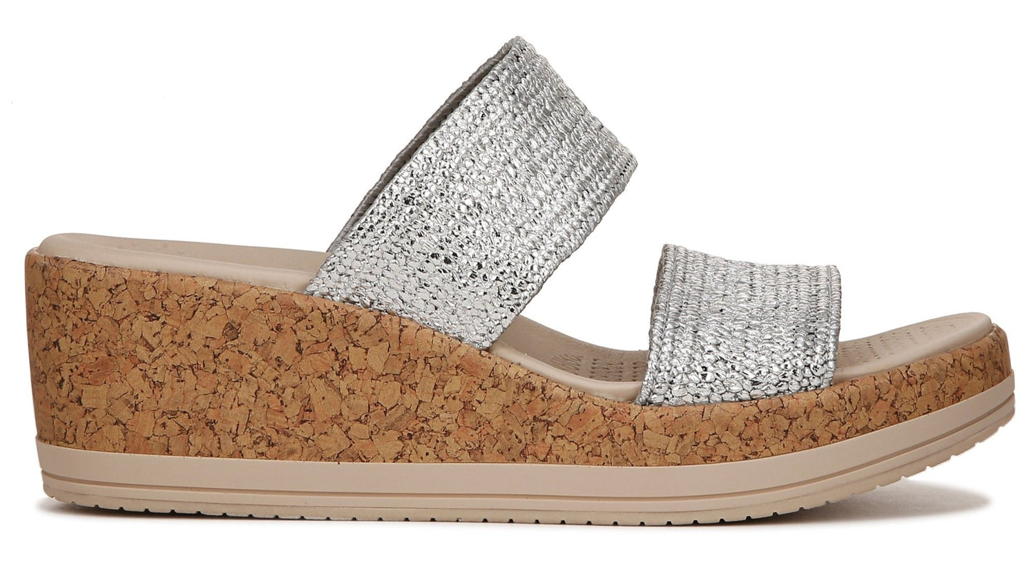 BZees Women's Resort Cork Wedge Strappy Sandal