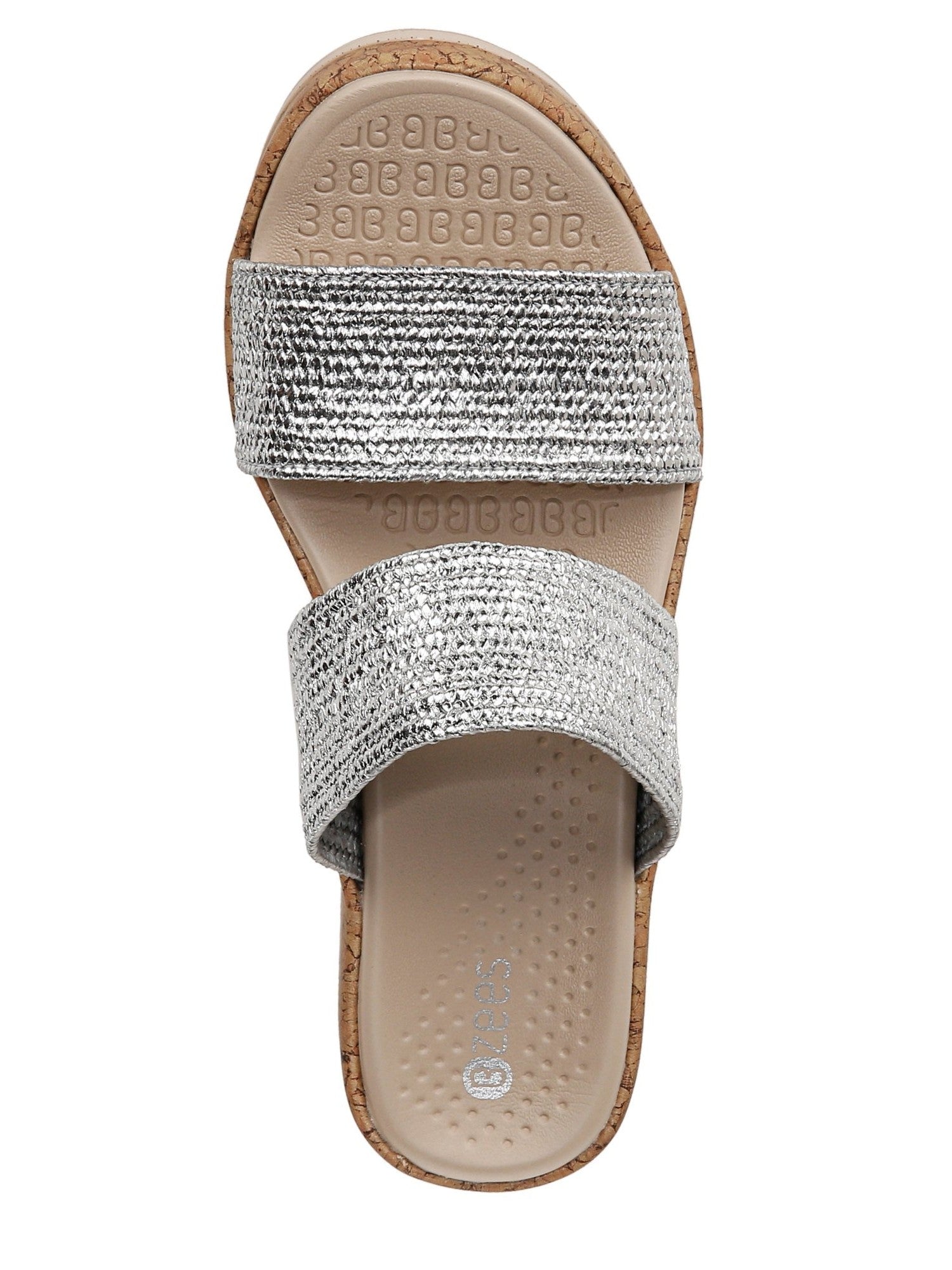 BZees Women's Resort Cork Wedge Strappy Sandal