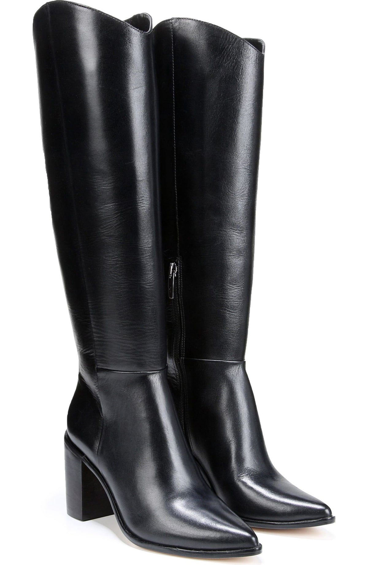 Black Smooth Wide Calf
