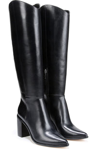 Black Smooth Wide Calf