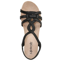 LifeStride Women's Monaco 2 Strappy Cork Wedge Sandal