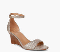 Naturalizer Women's Vera Golden Ankle Strap Wedge Sandals