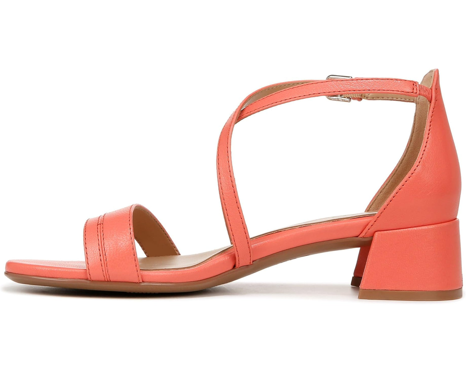 Naturalizer Womens June Strappy Low Block Heel Dress Sandal