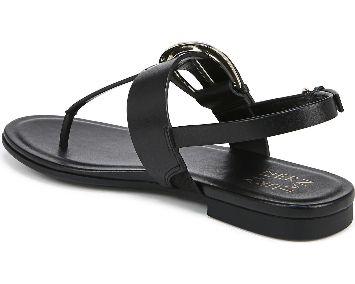 Naturalizer Womens Taylor T-Strap Slingback Flat Sandal