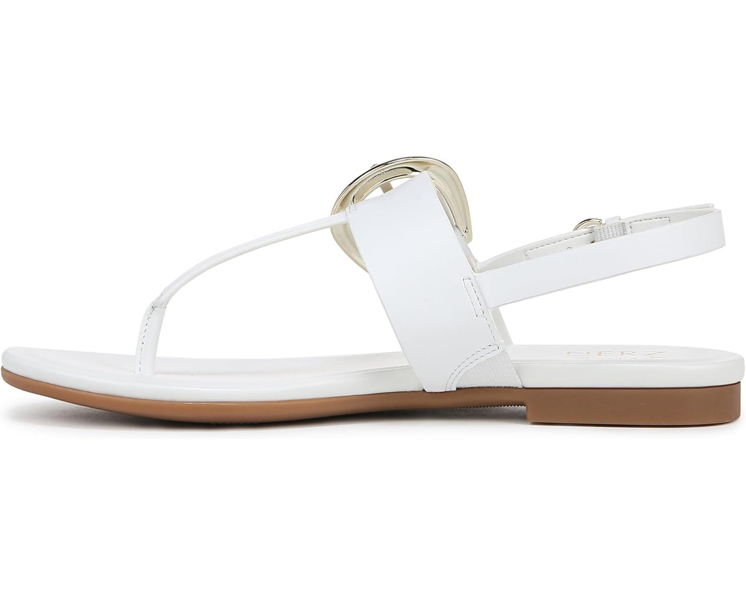 Naturalizer Womens Taylor T-Strap Slingback Flat Sandal