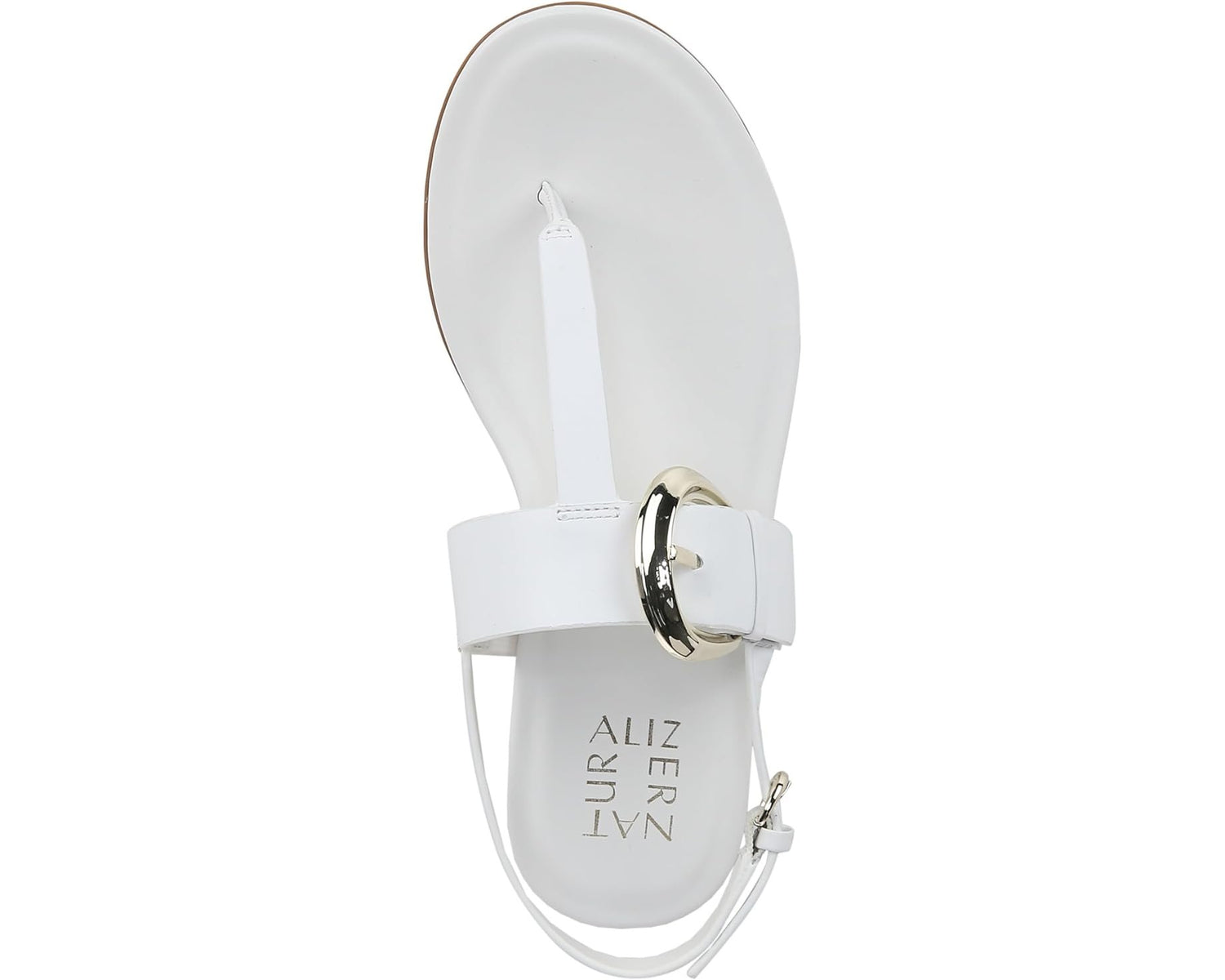 Naturalizer Womens Taylor T-Strap Slingback Flat Sandal