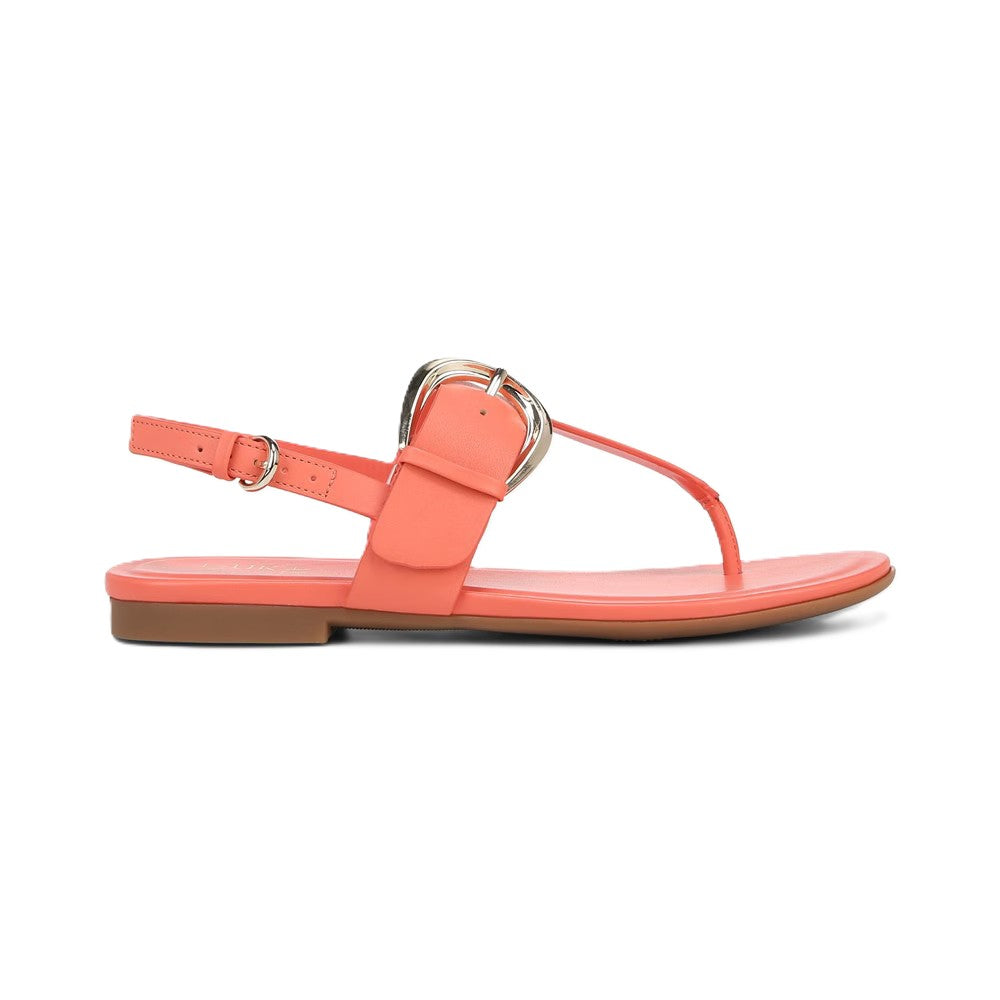 Naturalizer Womens Taylor T-Strap Slingback Flat Sandal