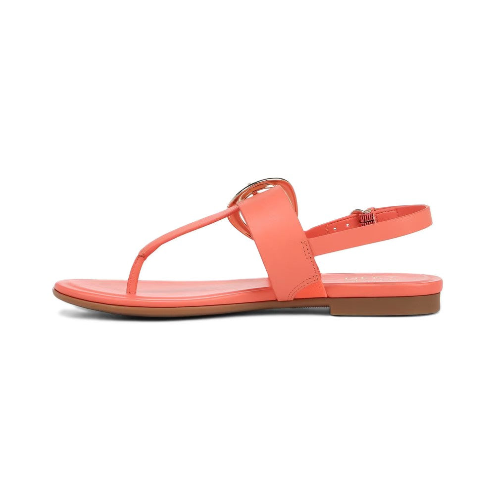 Naturalizer Womens Taylor T-Strap Slingback Flat Sandal