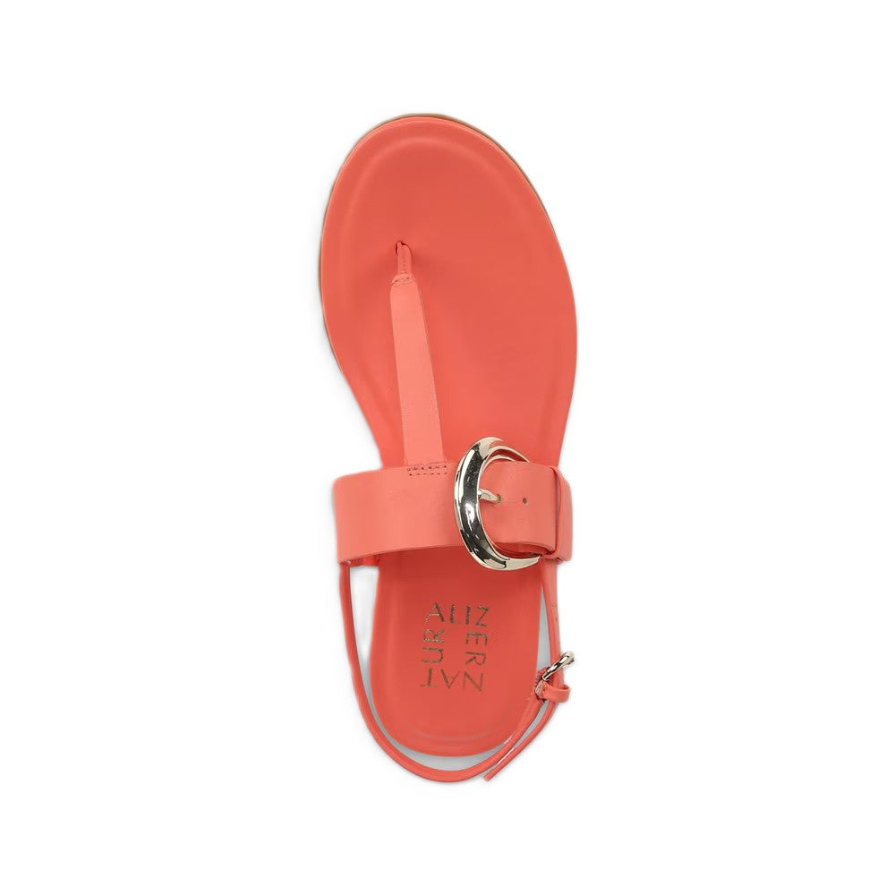 Naturalizer Womens Taylor T-Strap Slingback Flat Sandal