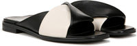 Black & Cream Nappa Leather