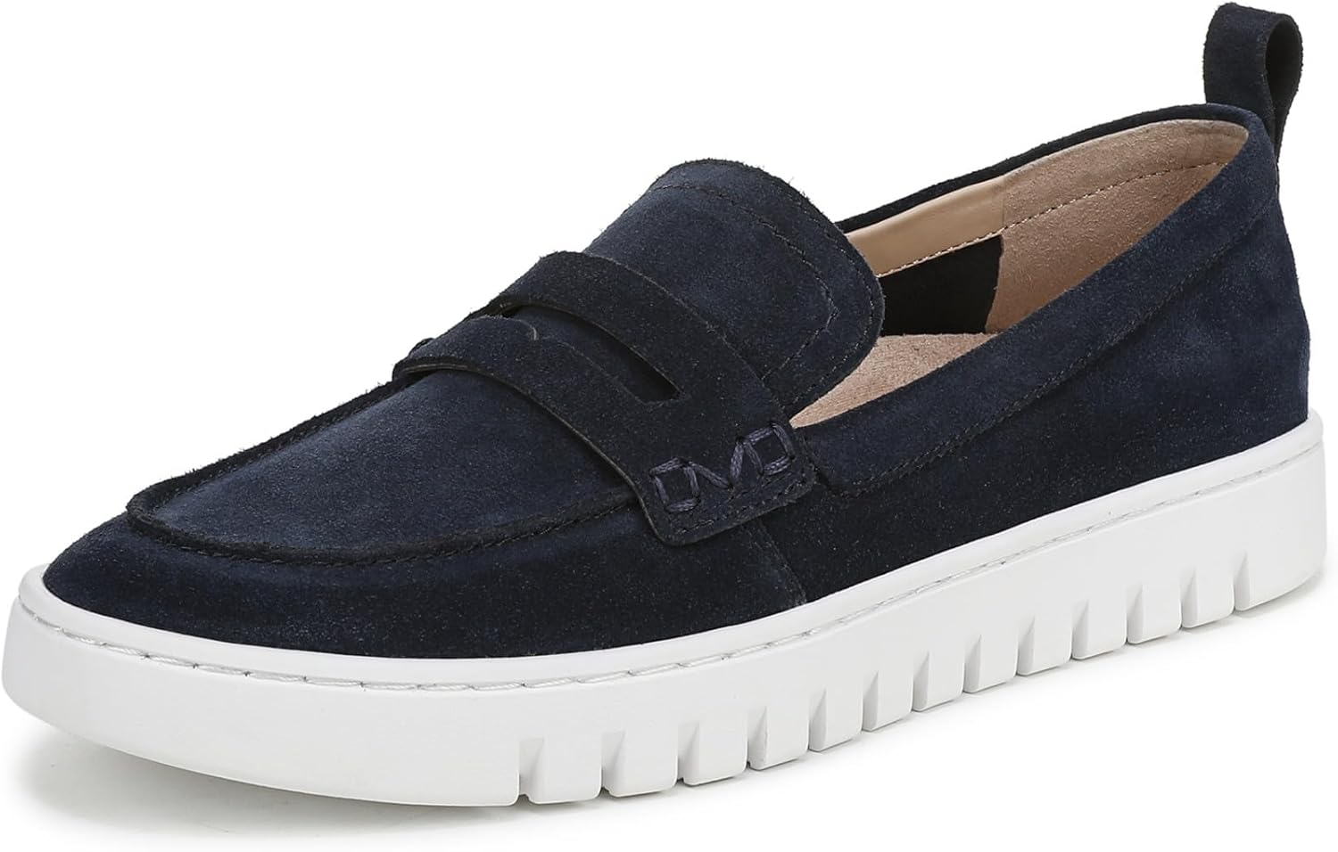 Navy/White Suede