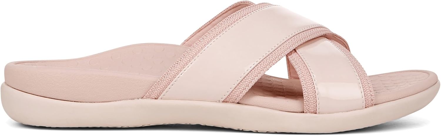 Vionic Merced Women's Cross Strap Slide Orthotic Sandals