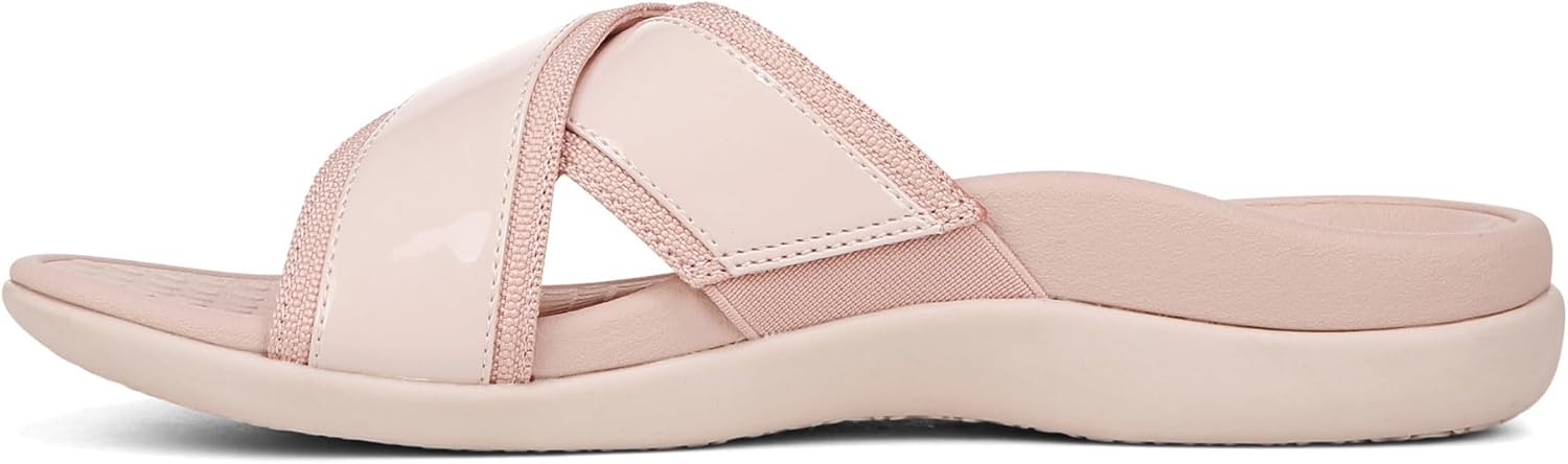 Vionic Merced Women's Cross Strap Slide Orthotic Sandals