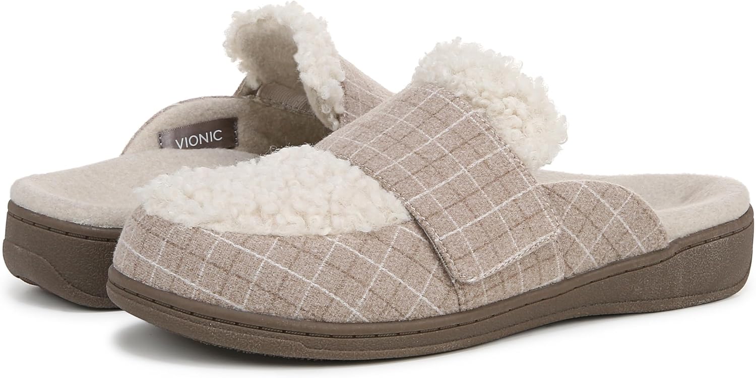 Cream Plaid Shearling