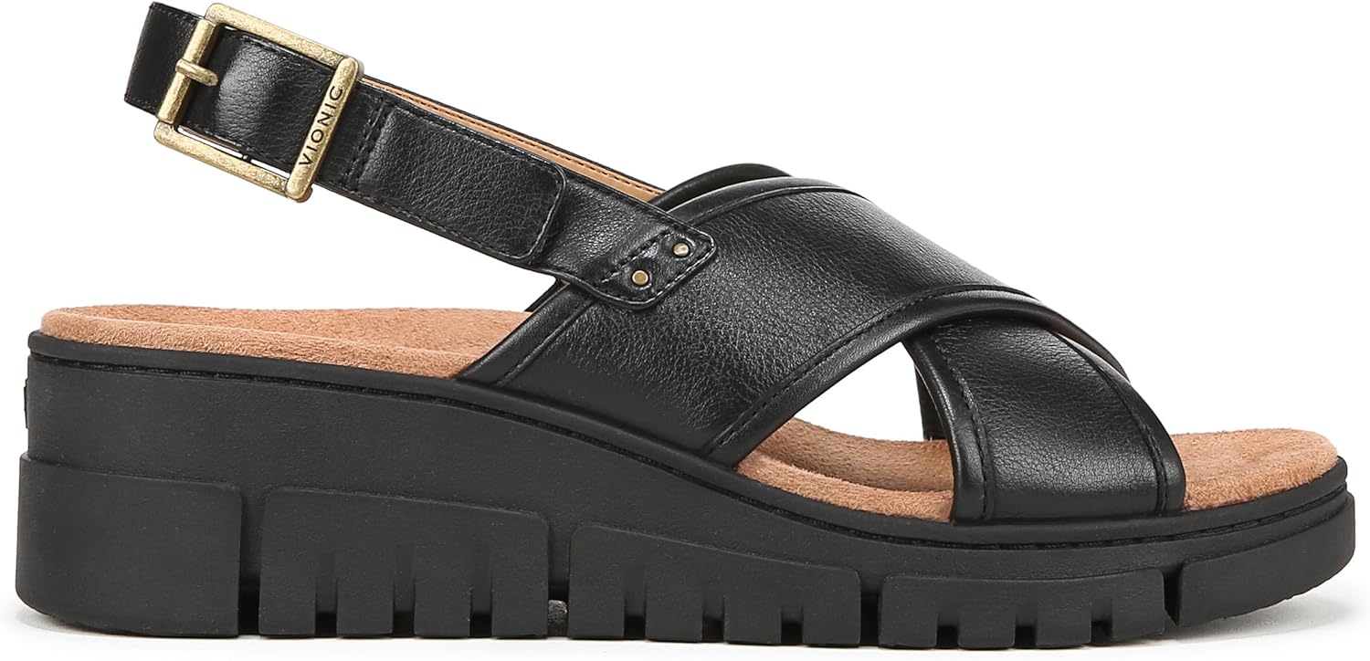 Vionic Uptown Sonoma Slingback Platform Wedge Sandal
