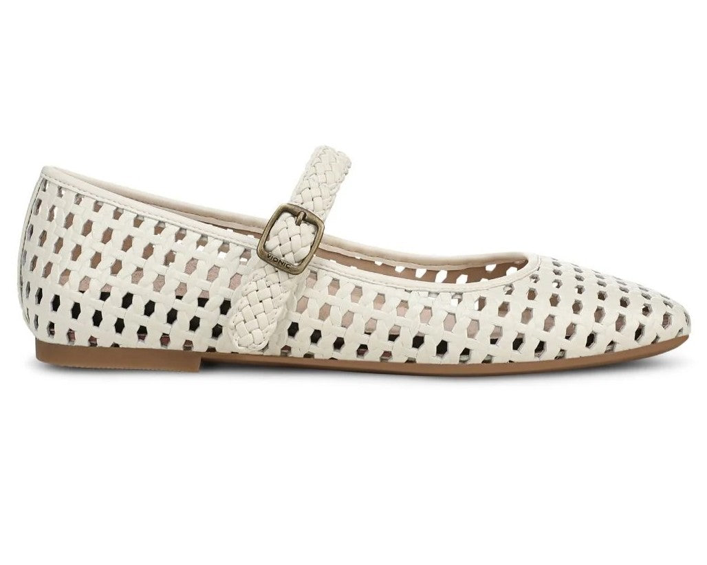 Vionic Women's Alameda Woven Mary Jane Flat