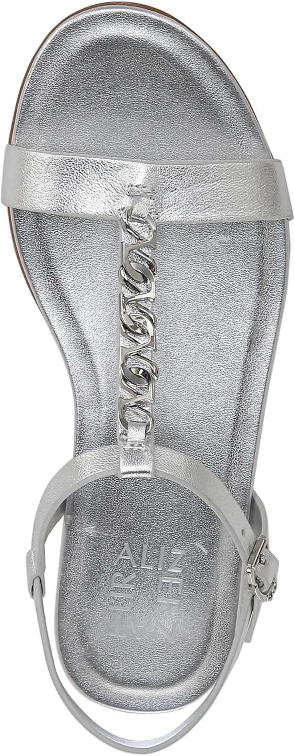 Naturalizer Women's Teach Chain-link Detail Flat Sandal
