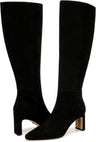 Black Suede Wide Calf
